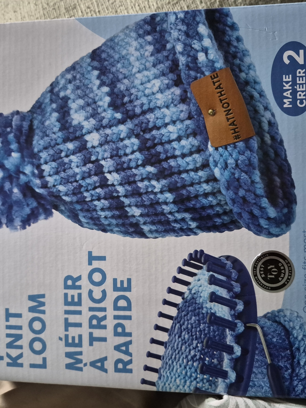 Knit Loom Hat Kit - Blue